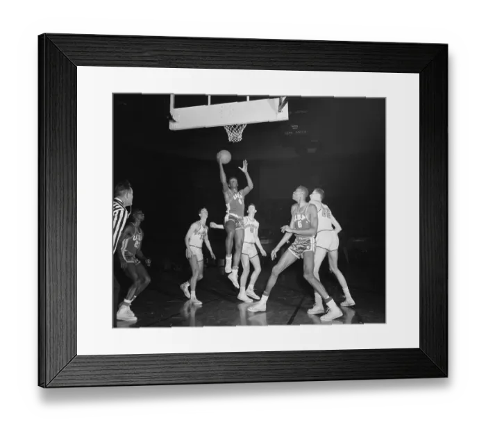 Framed Print : K.C. Jones Shooting a Basket Framed Print : K.C. Jones Shooting a Basket