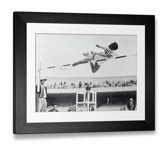 Framed Print : Mildred McDaniel Completing the High Jump Framed Print : Mildred McDaniel Completing the High Jump