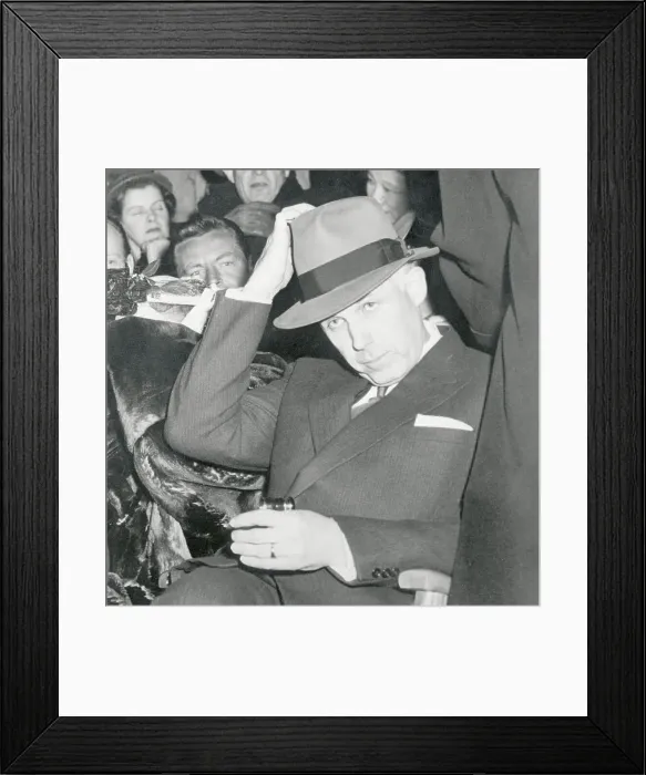 Framed Print : Clarence Campbell Adjusting His Hat Framed Print : Clarence Campbell Adjusting His Hat