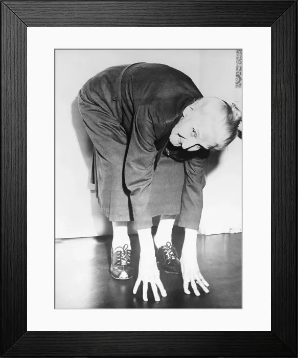 Framed Print : Elderly Woman Exercising