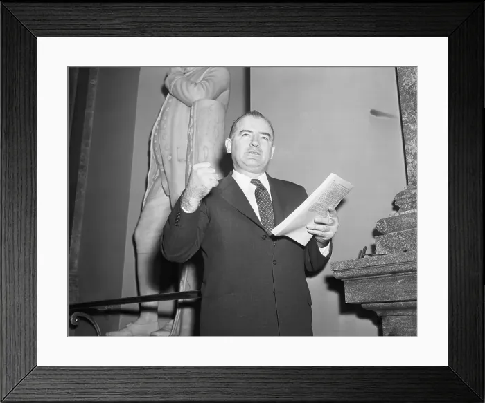 Framed Print : Joseph McCarthy Raising a Clenched Fist Framed Print : Joseph McCarthy Raising a Clenched Fist