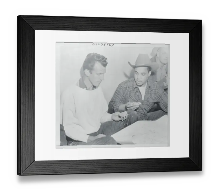 Framed Print : Uranium Prospectors Looking at a Map Framed Print : Uranium Prospectors Looking at a Map