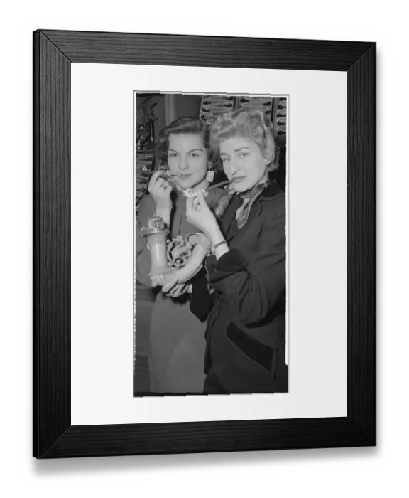 Framed Print : Two Women Smoking Pipes Framed Print : Two Women Smoking Pipes