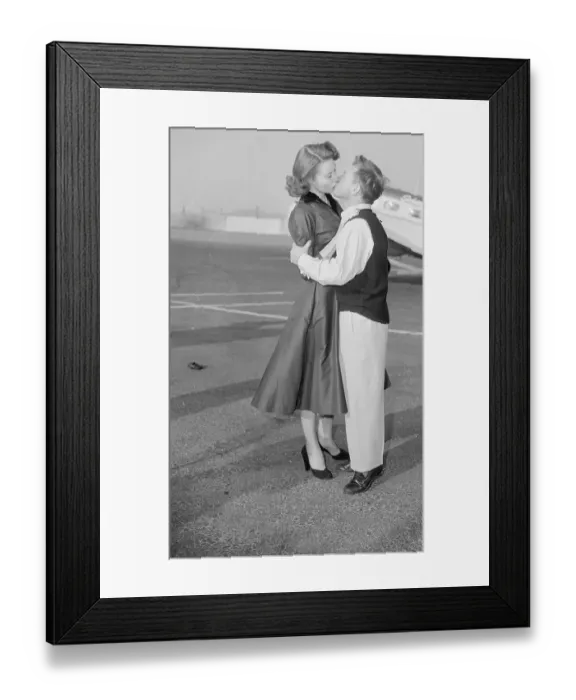 Framed Print : Mickey Rooney Kissing Elaine Mahnken Framed Print : Mickey Rooney Kissing Elaine Mahnken