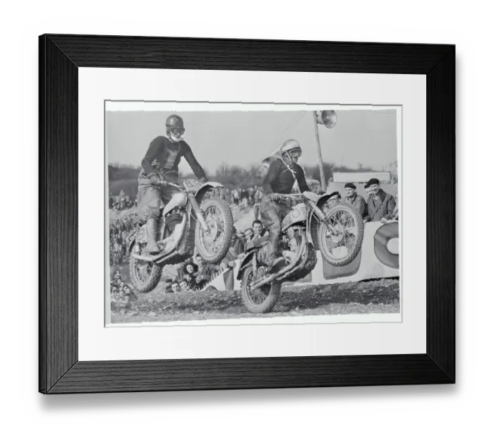 Framed Print : Motorcyclists Competing in Race Framed Print : Motorcyclists Competing in Race