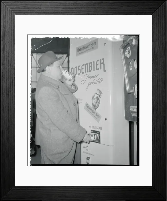 Framed Print : Man at Brew Machine Framed Print : Man at Brew Machine