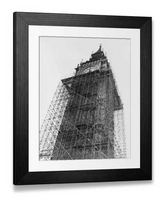 Framed Print : Big Ben in Scaffolding Framed Print : Big Ben in Scaffolding