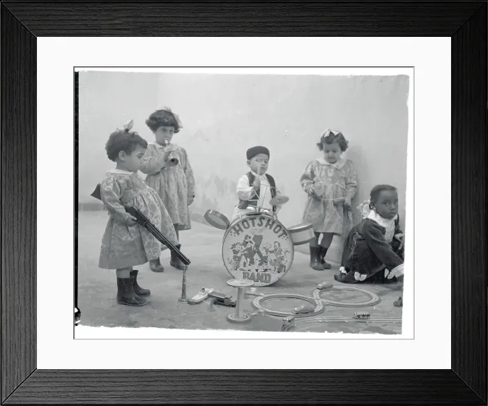Framed Print : Youngsters with Toys Framed Print : Youngsters with Toys