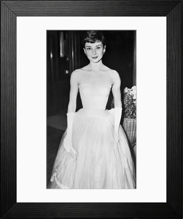 Framed Print : Audrey Hepburn Arriving at Movie Premiere Framed Print : Audrey Hepburn Arriving at Movie Premiere