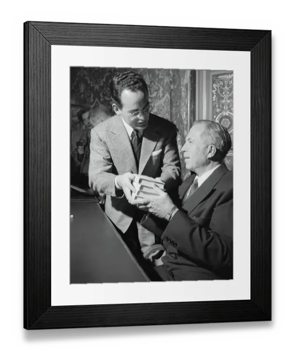 Framed Print : Directors King Vidor and Dino De Laurentis Framed Print : Directors King Vidor and Dino De Laurentis