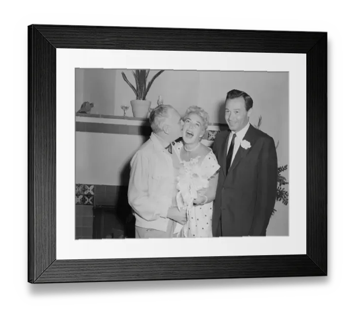 Framed Print : Wilbur Clark Kissing Betty Hutton Framed Print : Wilbur Clark Kissing Betty Hutton