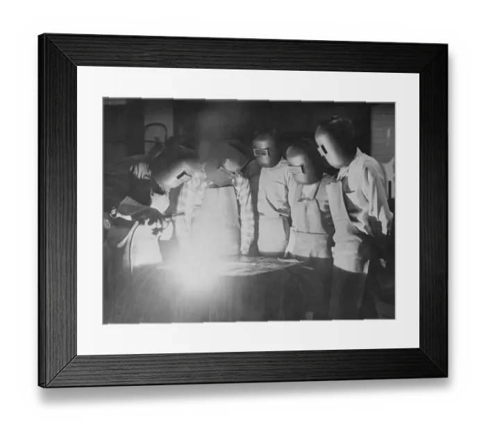 Framed Print : Students in Coveralls Framed Print : Students in Coveralls