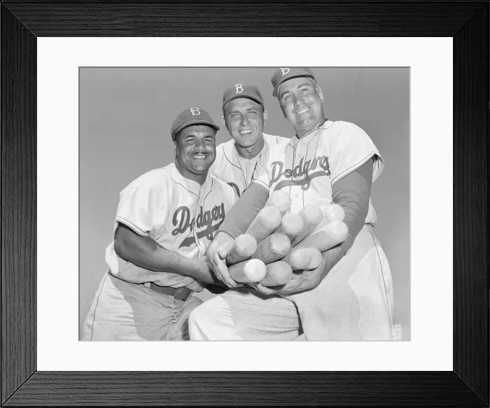 Framed Print : Dodgers Sluggers Holding Bats Framed Print : Dodgers Sluggers Holding Bats