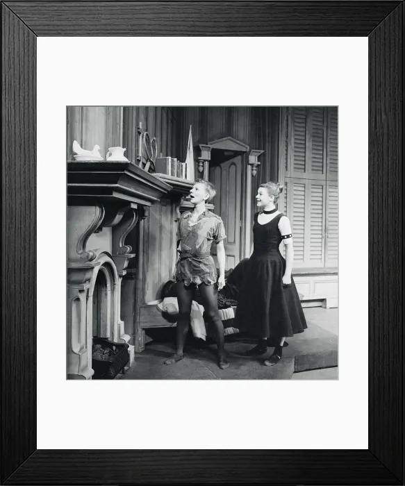 Framed Print : Mary Martin and Heller Halliday on Set Framed Print : Mary Martin and Heller Halliday on Set