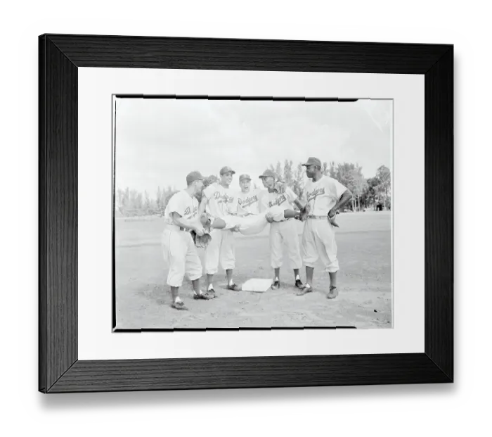 Framed Print : Teammates Carrying Pee Wee Reese Framed Print : Teammates Carrying Pee Wee Reese