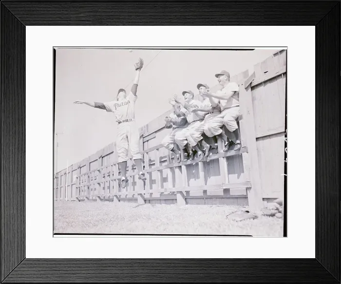 Framed Print : Richie Ashburn Jumping into the Air Framed Print : Richie Ashburn Jumping into the Air