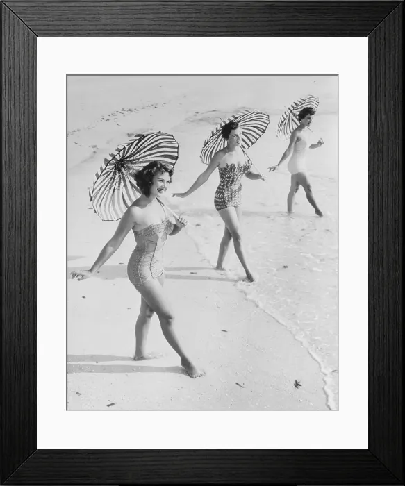 Framed Print : Cypress Gardens Aquamaids on Beach Framed Print : Cypress Gardens Aquamaids on Beach