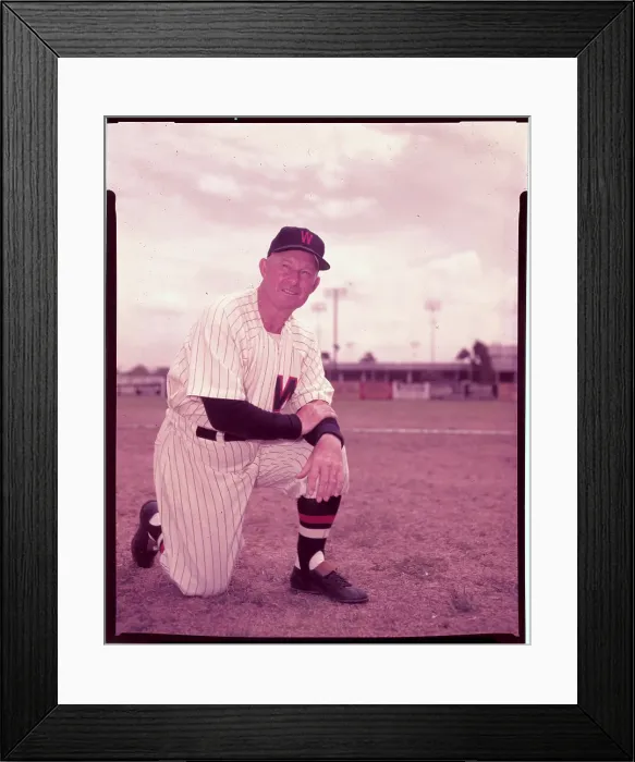 Framed Print : Kneeling Portrait of Charles Dressen
