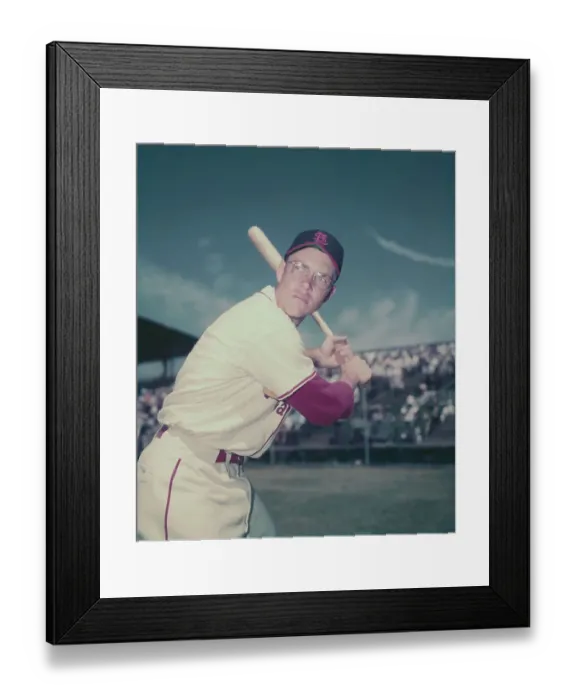 Framed Print : Bill Virdon poses with Baseball Bat Framed Print : Bill Virdon poses with Baseball Bat