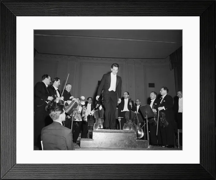 Framed Print : Herbert Von Karajan Bows To The Audience Framed Print : Herbert Von Karajan Bows To The Audience