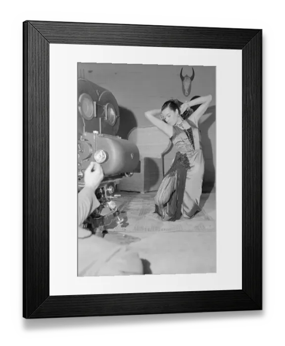 Framed Print : Kerima Performing a Dance Before a Camera Framed Print : Kerima Performing a Dance Before a Camera