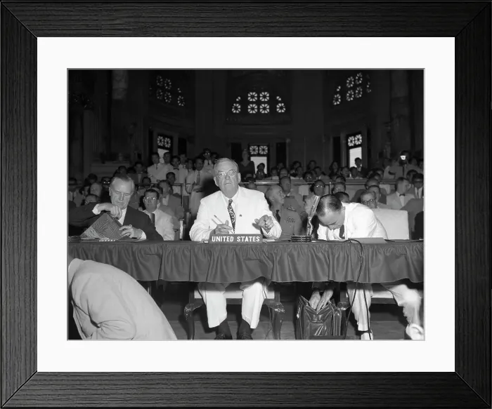 Framed Print : John Foster Dulles at SEATO Meeting