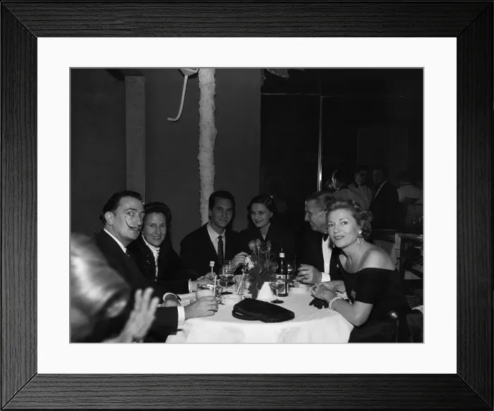 Framed Print : Salvador Dali and Wife with John Perona and Wife Framed Print : Salvador Dali and Wife with John Perona and Wife