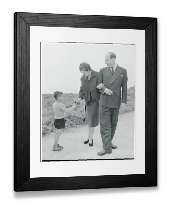 Framed Print : Princess Maria Pia Receiving Flowers Framed Print : Princess Maria Pia Receiving Flowers