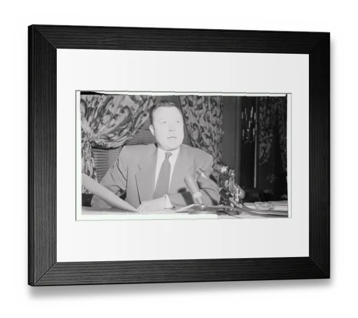 Framed Print : Walter Reuther During AFL-CIO Press Conference Framed Print : Walter Reuther During AFL-CIO Press Conference