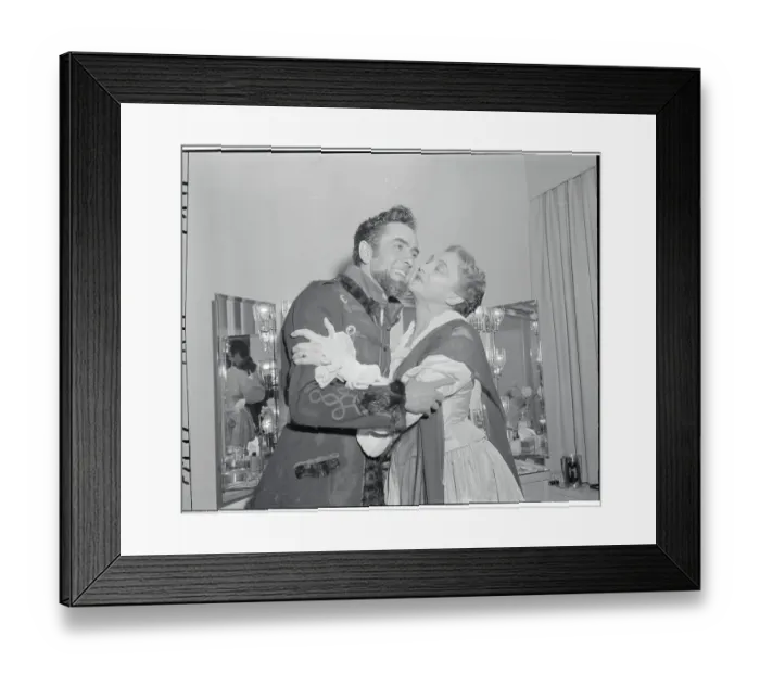 Framed Print : Katharine Cornell Kissing Tyrone Power Framed Print : Katharine Cornell Kissing Tyrone Power