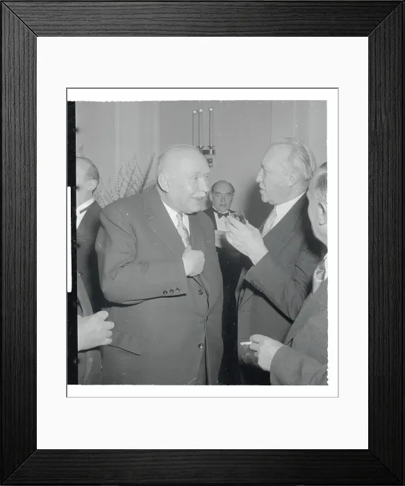 Framed Print : Konrad Adenauer Speaking with Walter Freitag Framed Print : Konrad Adenauer Speaking with Walter Freitag