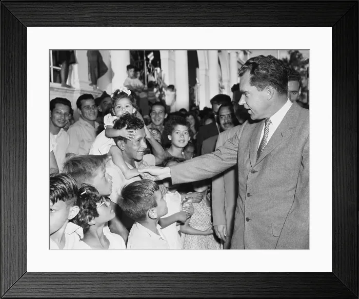 Framed Print : Nixon Cheered in Costa Rica Framed Print : Nixon Cheered in Costa Rica