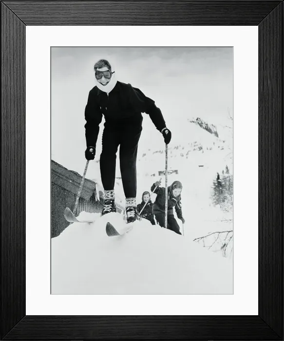 Framed Print : Princess Margareth Skiing Framed Print : Princess Margareth Skiing