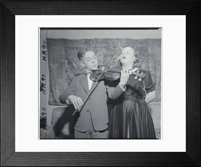 Framed Print : Songstress and Violinist Rehearsing Framed Print : Songstress and Violinist Rehearsing
