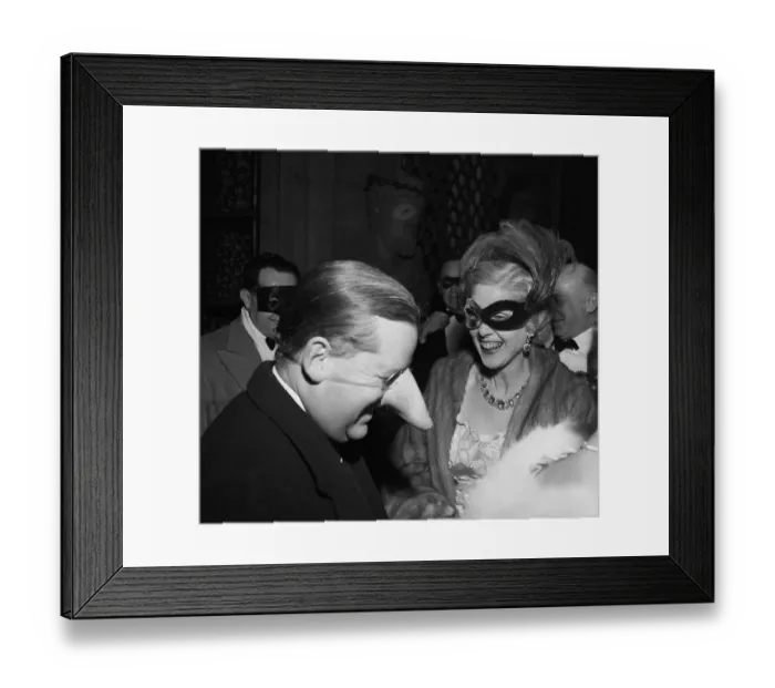 Framed Print : Clare Boothe Luce in Mask Framed Print : Clare Boothe Luce in Mask