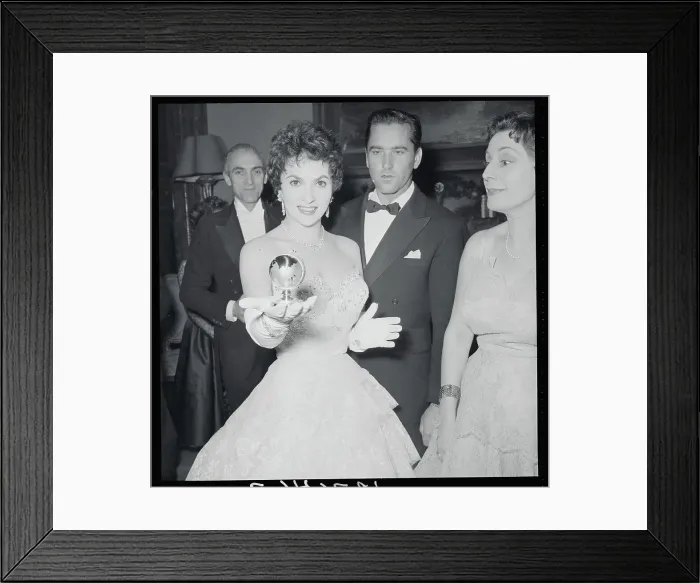 Framed Print : Gina Lollobrigida with Her Husband Framed Print : Gina Lollobrigida with Her Husband