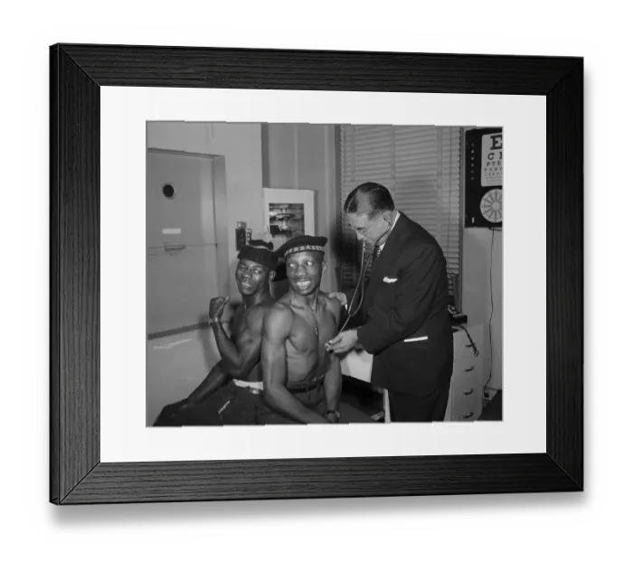 Framed Print : Physician Examining Sandy Saddler Framed Print : Physician Examining Sandy Saddler