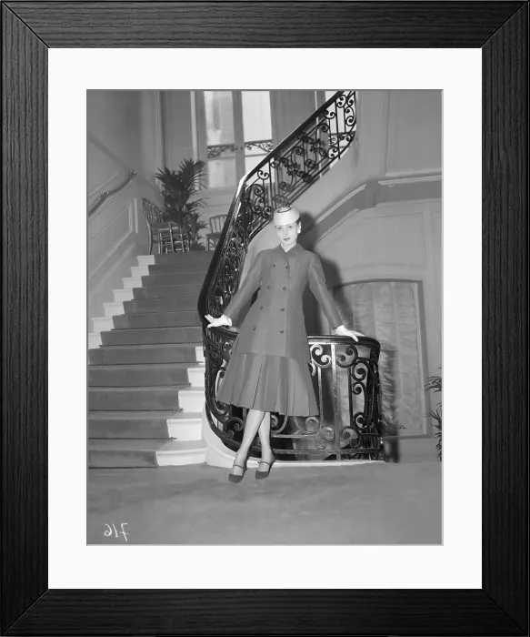 Framed Print : Christian Dior 1955 Spring Fashion Show