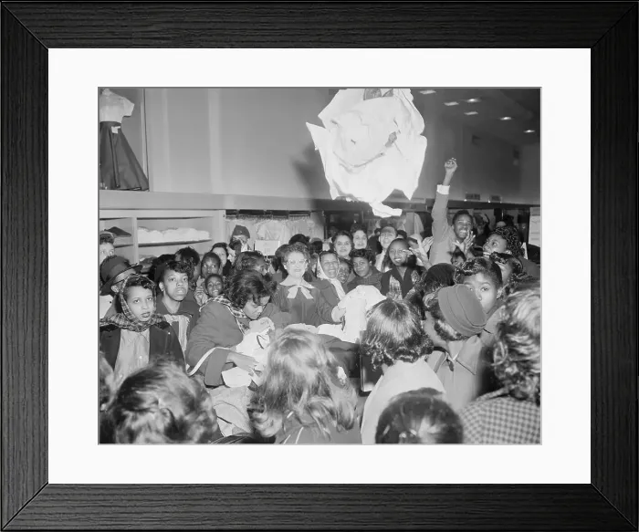 Framed Print : Crowd of Women Shoppers Framed Print : Crowd of Women Shoppers