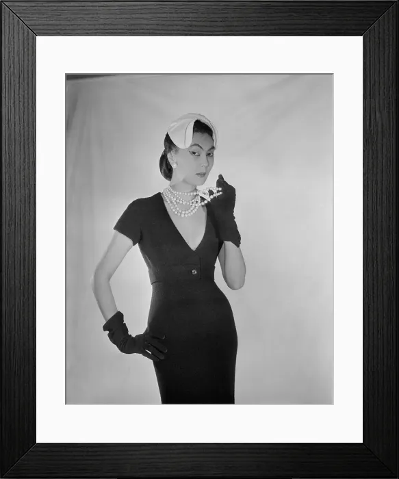 Framed Print : Woman Modeling a Cocktail Dress Framed Print : Woman Modeling a Cocktail Dress