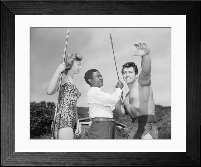 Framed Print : Gordon Scott Learning Correct Methods of Spear Throwing Framed Print : Gordon Scott Learning Correct Methods of Spear Throwing