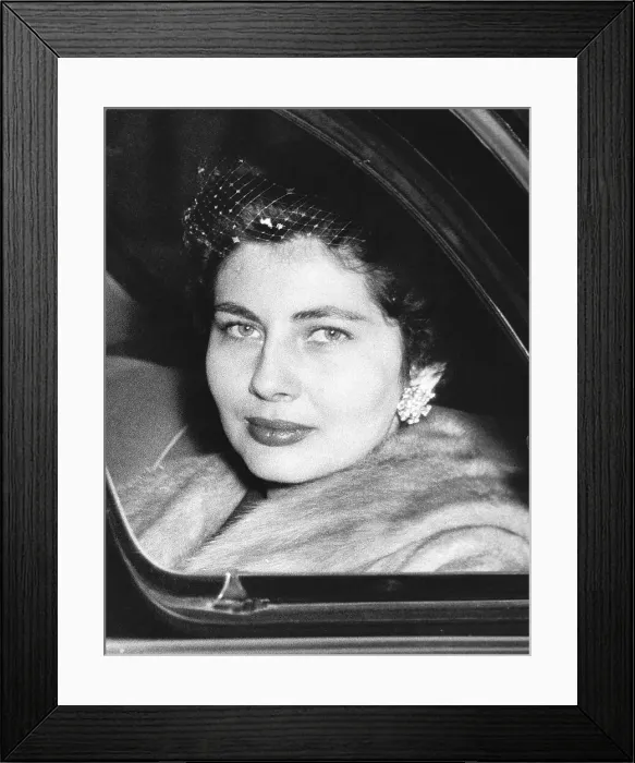 Framed Print : Queen Soraya in a Car Framed Print : Queen Soraya in a Car