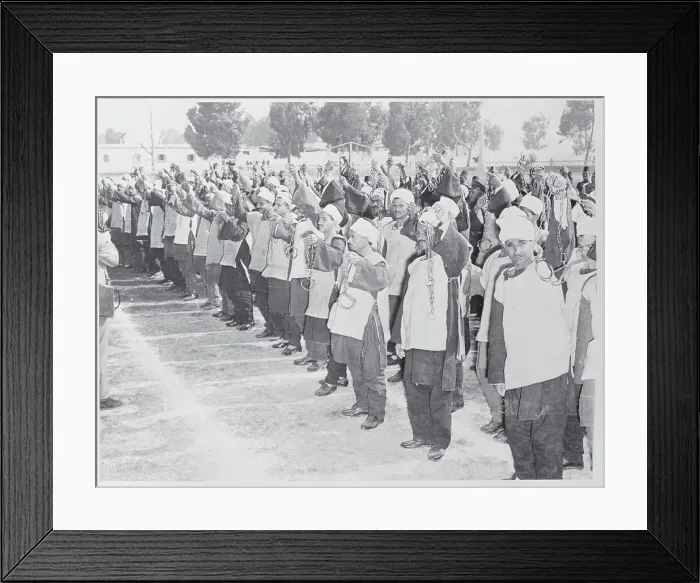 Framed Print : Prisoners Holding Up Their Chains