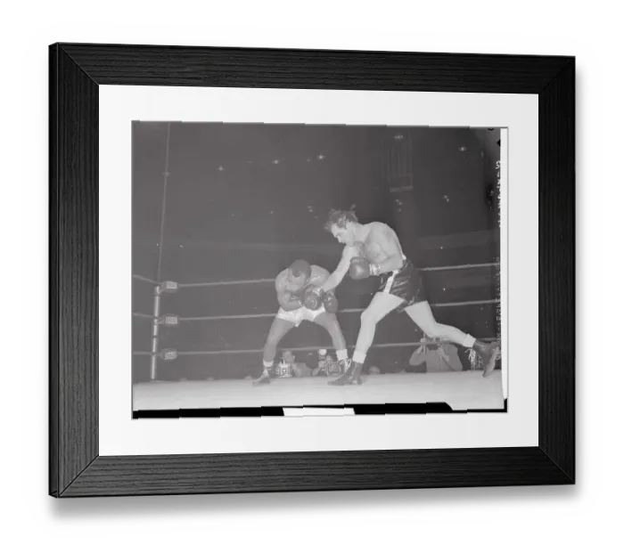 Framed Print : Ralph Jones Throwing a Right Punch Framed Print : Ralph Jones Throwing a Right Punch