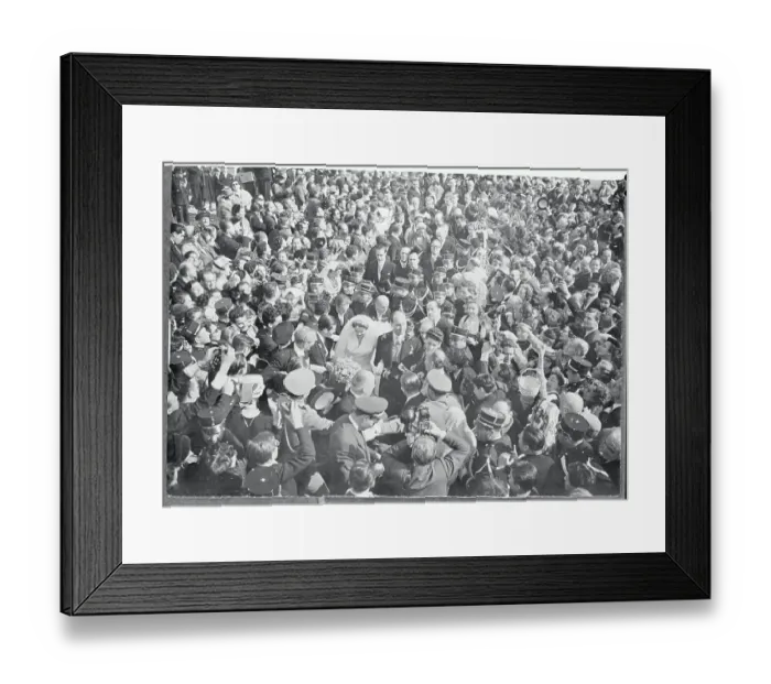 Framed Print : Crowds Surrounding Princess Maria Pia and Prince Alexander Framed Print : Crowds Surrounding Princess Maria Pia and Prince Alexander