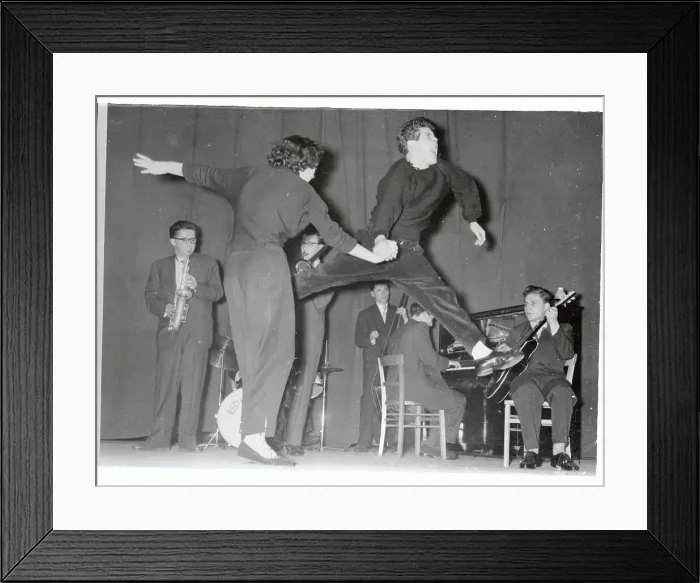 Framed Print : Couple Dancing the Jitterbug Framed Print : Couple Dancing the Jitterbug