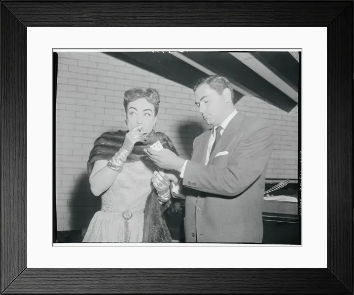 Framed Print : Joan Crawford with Mike Silverman Framed Print : Joan Crawford with Mike Silverman