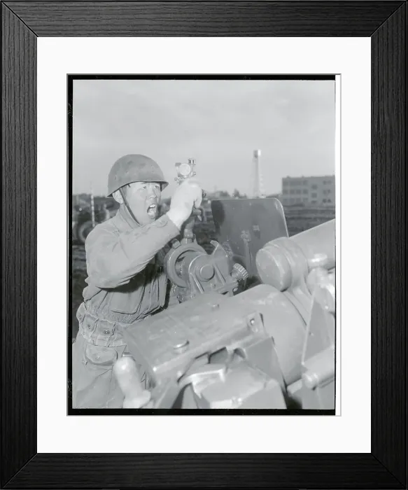 Framed Print : Japanese Military Officer Shouting Instructions Framed Print : Japanese Military Officer Shouting Instructions