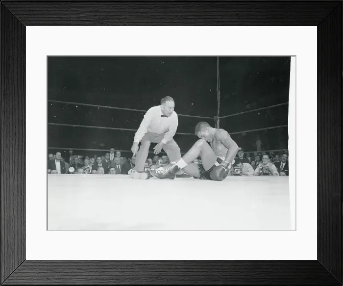 Framed Print : Paul Andrews Being Counted in the Ring Framed Print : Paul Andrews Being Counted in the Ring