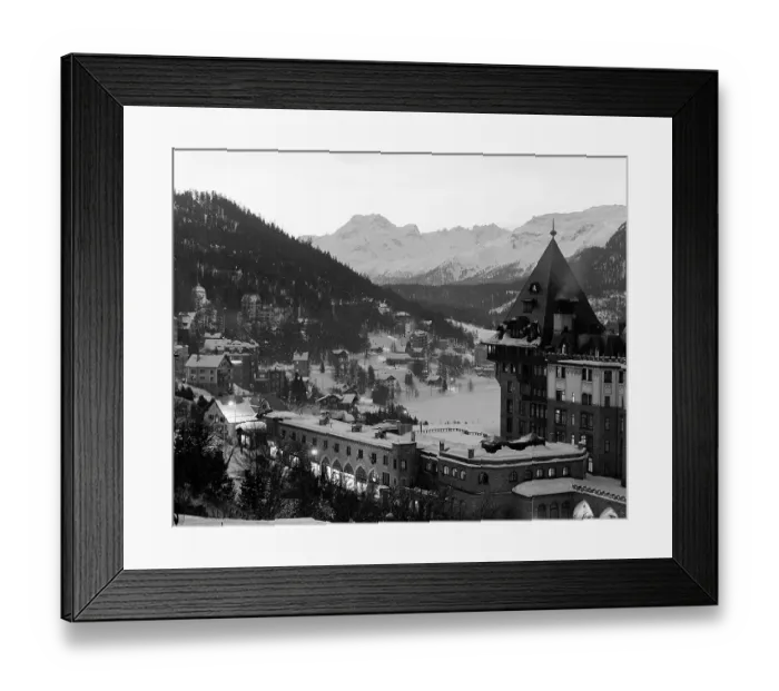 Framed Print : Birds-Eye View of St. Moritz Framed Print : Birds-Eye View of St. Moritz